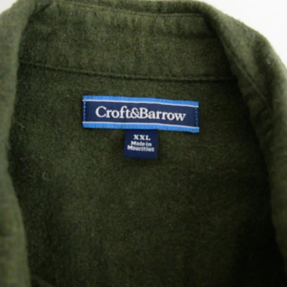 C&B Croft & Barrow Vintage Hunter Green Collared Shacket Jacket ~2XL - Picture 5 of 12